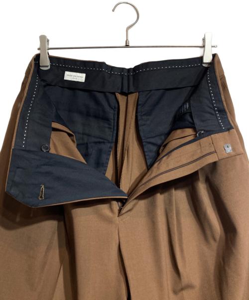 DRIES VAN NOTEN（ドリスヴァンノッテン）DRIES VAN NOTEN (ドリスヴァンノッテン) 2タックワイドスラックス ブラウン サイズ:48の古着・服飾アイテム