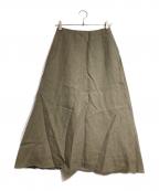 DEUXIEME CLASSEドゥーズィエム クラス）の古着「Linenフレアスカート/Linenフレアスカート」｜ブラウン