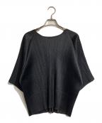 PLEATS PLEASEプリーツプリーズ）の古着「プリーツカットソー」｜ブラック