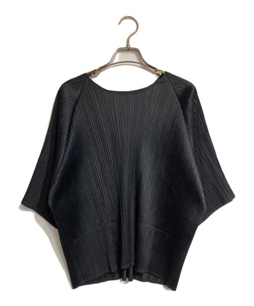 PLEATS PLEASE（プリーツプリーズ）PLEATS PLEASE (プリーツプリーズ) プリーツカットソー ブラック サイズ:3の古着・服飾アイテム