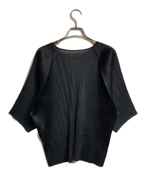 PLEATS PLEASE（プリーツプリーズ）PLEATS PLEASE (プリーツプリーズ) プリーツカットソー ブラック サイズ:3の古着・服飾アイテム