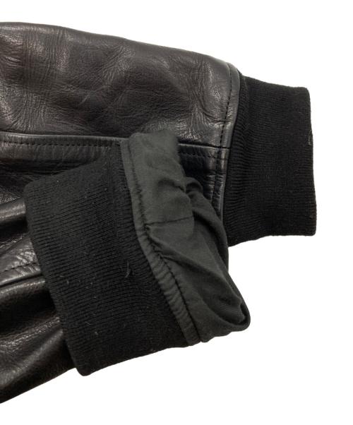 knackered（ナッカード）KNACKERED (ナッカード) Leather stadium JKT ブラック サイズ:XLの古着・服飾アイテム