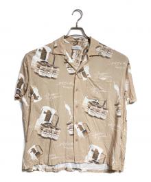 RADIALL（ラディアル）の古着「RAGER OPEN COLLARED SHIRT S/S/レイジャー オープンカラーシャツ」｜ブラウン