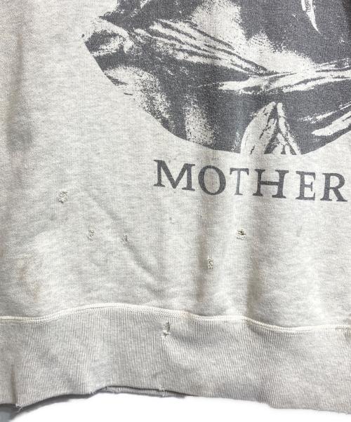 SAINT MICHAEL（セントマイケル）SAINT MICHAEL (セントマイケル) ダメージ加工 クルーネックスウェット グレー サイズ:Lの古着・服飾アイテム