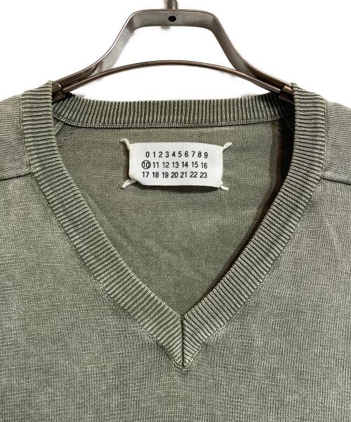 MARTIN MARGIELA（マルタン・マルジェラ）Martin Margiela (マルタン・マルジェラ) フェード加工vネックニットベスト グリーン サイズ:Mの古着・服飾アイテム
