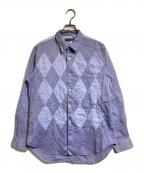 COMME des GARCONS HOMMEコムデギャルソン オム）の古着「アーガイル長袖シャツ」｜ブルー