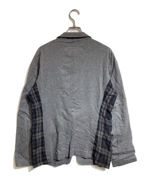COMME des GARCONS HOMME（コムデギャルソン オム）COMME des GARCONS HOMME (コムデギャルソン オム) サイド切替チェックジャケット グレー サイズ:XSの古着・服飾アイテム