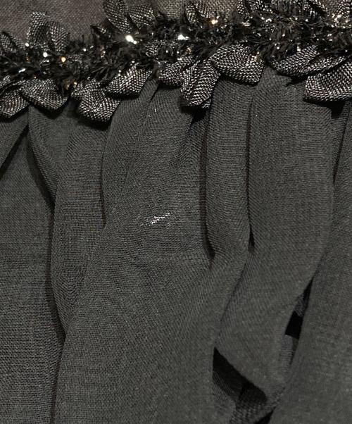 COMME des GARCONS（コムデギャルソン）COMME des GARCONS (コムデギャルソン) チュール×リボンフリルトップス ブラック サイズ:Sの古着・服飾アイテム