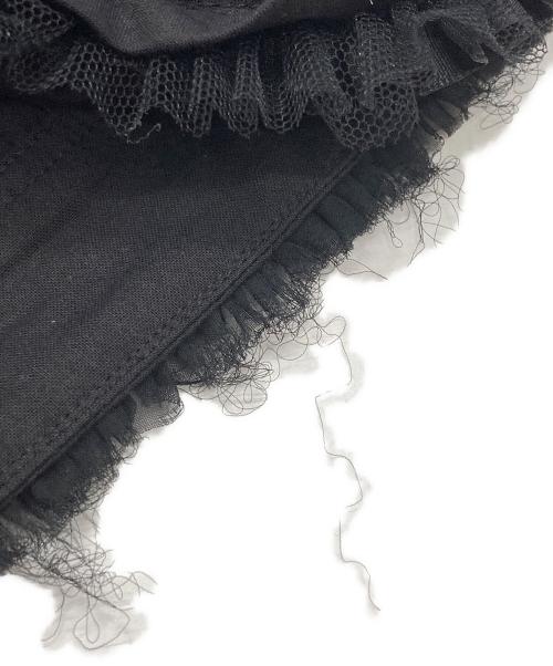 COMME des GARCONS（コムデギャルソン）COMME des GARCONS (コムデギャルソン) チュール×リボンフリルトップス ブラック サイズ:Sの古着・服飾アイテム