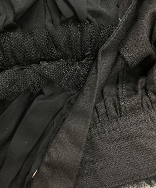 COMME des GARCONS（コムデギャルソン）COMME des GARCONS (コムデギャルソン) チュール×リボンフリルトップス ブラック サイズ:Sの古着・服飾アイテム