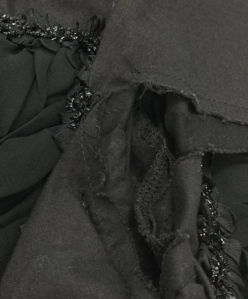 COMME des GARCONS（コムデギャルソン）COMME des GARCONS (コムデギャルソン) チュール×リボンフリルトップス ブラック サイズ:Sの古着・服飾アイテム