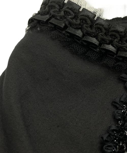 COMME des GARCONS（コムデギャルソン）COMME des GARCONS (コムデギャルソン) チュール×リボンフリルトップス ブラック サイズ:Sの古着・服飾アイテム