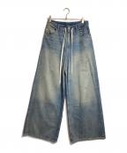 MM6 Maison Margielaエムエムシックスメゾンマルジェラ）の古着「ドローストリングバギーデニム」｜インディゴ