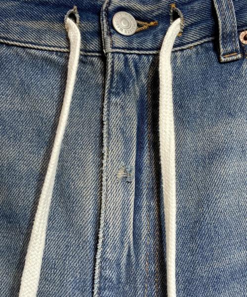 MM6 Maison Margiela（エムエムシックスメゾンマルジェラ）MM6 Maison Margiela (エムエムシックスメゾンマルジェラ) ドローストリングバギーデニム インディゴ サイズ:26の古着・服飾アイテム