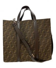 FENDI（フェンディ）の古着「FFジャカード トートバッグ」｜ブラウン