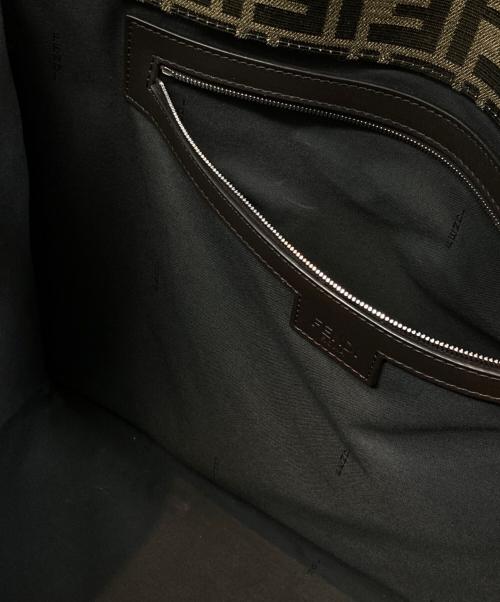 FENDI（フェンディ）FENDI (フェンディ) FFジャカード トートバッグ ブラウンの古着・服飾アイテム
