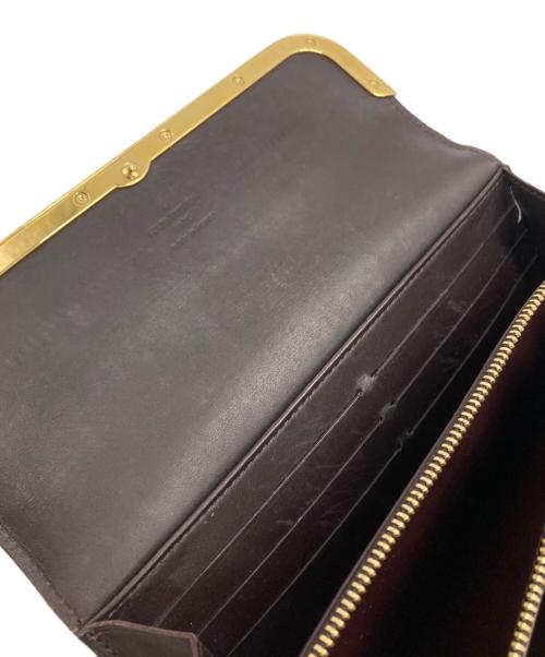 LOUIS VUITTON（ルイ ヴィトン）LOUIS VUITTON (ルイ ヴィトン) ヴェルニ ポルトフォイユ・ロスモア ルージュフォーヴィスト ブラウンの古着・服飾アイテム