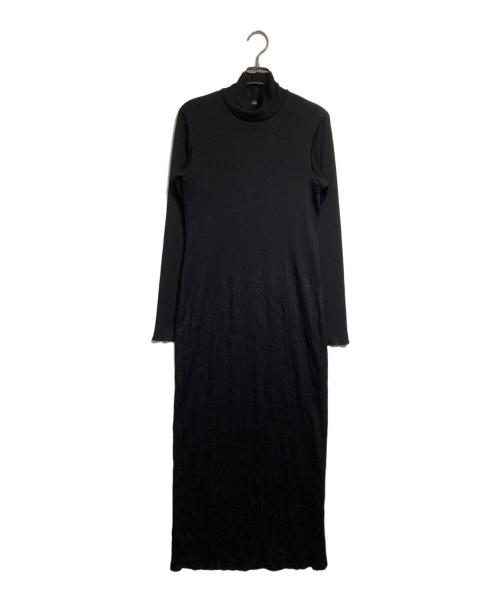 tricot COMME des GARCONS（トリココムデギャルソン）tricot COMME des GARCONS (トリココムデギャルソン) ハイネックプリーツロングワンピース ブラック サイズ:Freeの古着・服飾アイテム