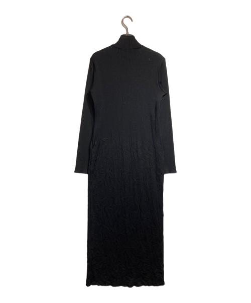 tricot COMME des GARCONS（トリココムデギャルソン）tricot COMME des GARCONS (トリココムデギャルソン) ハイネックプリーツロングワンピース ブラック サイズ:Freeの古着・服飾アイテム
