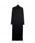 tricot COMME des GARCONS（トリココムデギャルソン）の古着「ハイネックプリーツロングワンピース」｜ブラック