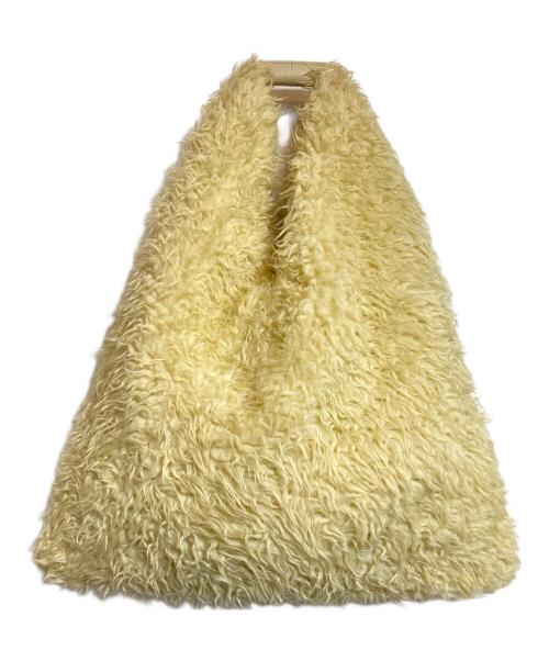MM6 Maison Margiela（エムエムシックスメゾンマルジェラ）MM6 Maison Margiela (エムエムシックスメゾンマルジェラ) トライアングル フェイクファージャパニーズ トートバッグ ベージュの古着・服飾アイテム