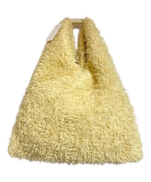 MM6 Maison Margiela（エムエムシックスメゾンマルジェラ）MM6 Maison Margiela (エムエムシックスメゾンマルジェラ) トライアングル フェイクファージャパニーズ トートバッグ ベージュの古着・服飾アイテム