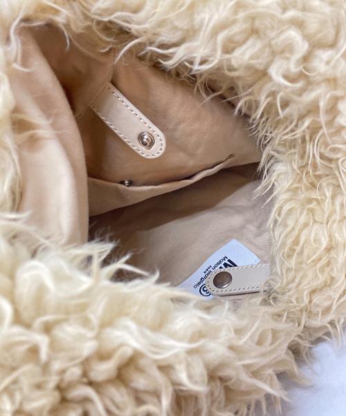 MM6 Maison Margiela（エムエムシックスメゾンマルジェラ）MM6 Maison Margiela (エムエムシックスメゾンマルジェラ) トライアングル フェイクファージャパニーズ トートバッグ ベージュの古着・服飾アイテム