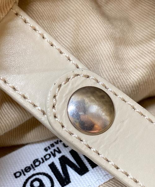 MM6 Maison Margiela（エムエムシックスメゾンマルジェラ）MM6 Maison Margiela (エムエムシックスメゾンマルジェラ) トライアングル フェイクファージャパニーズ トートバッグ ベージュの古着・服飾アイテム