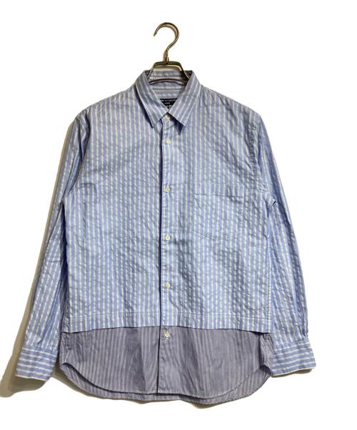 COMME des GARCONS HOMME（コムデギャルソン オム）COMME des GARCONS HOMME (コムデギャルソン オム) 切替ストライプシャツ ブルー サイズ:XSの古着・服飾アイテム