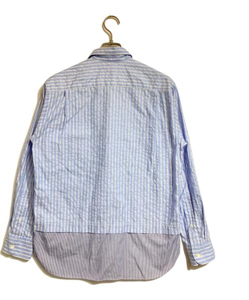 COMME des GARCONS HOMME（コムデギャルソン オム）COMME des GARCONS HOMME (コムデギャルソン オム) 切替ストライプシャツ ブルー サイズ:XSの古着・服飾アイテム