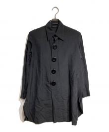 LIMI feu（リミフゥ）の古着「ビッグボタンシャツ/ big button shirt」｜ブラック