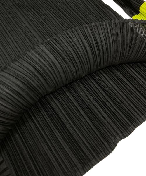 PLEATS PLEASE（プリーツプリーズ）PLEATS PLEASE (プリーツプリーズ) バイカラープリーツカットソー ブラック サイズ:3の古着・服飾アイテム
