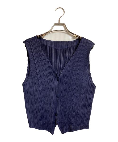 PLEATS PLEASE（プリーツプリーズ）PLEATS PLEASE (プリーツプリーズ) プリーツベスト ネイビー サイズ:3の古着・服飾アイテム