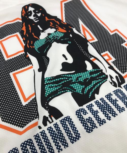 Hysteric Glamour（ヒステリックグラマー）Hysteric Glamour (ヒステリックグラマー) 84 SOUNDS プリント VネックTシャツ ホワイト サイズ:SIZE XSの古着・服飾アイテム