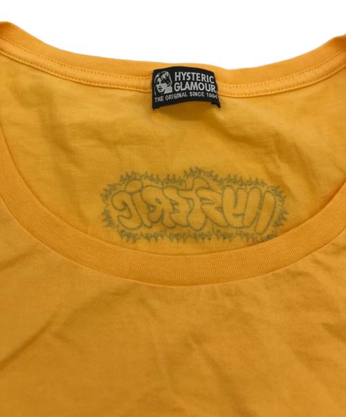 Hysteric Glamour（ヒステリックグラマー）Hysteric Glamour (ヒステリックグラマー) BEAR ON THE BEAT Tシャツ オレンジ サイズ:FREEの古着・服飾アイテム