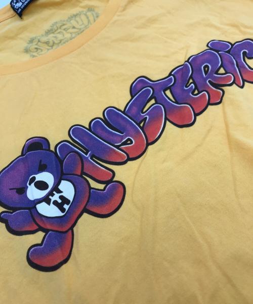 Hysteric Glamour（ヒステリックグラマー）Hysteric Glamour (ヒステリックグラマー) BEAR ON THE BEAT Tシャツ オレンジ サイズ:FREEの古着・服飾アイテム