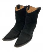 Maison Margielaメゾンマルジェラ）の古着「スウェードウェスタンブーツ」｜ブラック