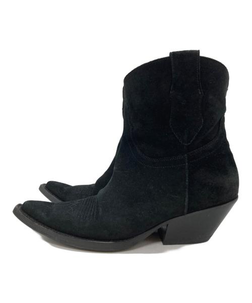 Maison Margiela（メゾンマルジェラ）Maison Margiela (メゾンマルジェラ) スウェードウェスタンブーツ ブラック サイズ:37・1/2の古着・服飾アイテム