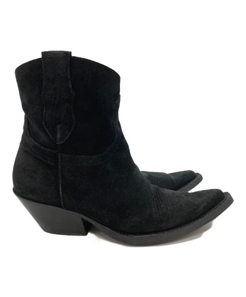 Maison Margiela（メゾンマルジェラ）Maison Margiela (メゾンマルジェラ) スウェードウェスタンブーツ ブラック サイズ:37・1/2の古着・服飾アイテム