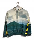 BURBERRYバーバリー）の古着「CAUTION TAPE フーディー パーカー」｜グリーン