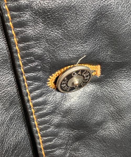 GAULTIER JEANS（ゴルチエジーンズ）GAULTIER JEANS (ゴルチエジーンズ) 襟ファーレザーベスト ブラック サイズ:48の古着・服飾アイテム