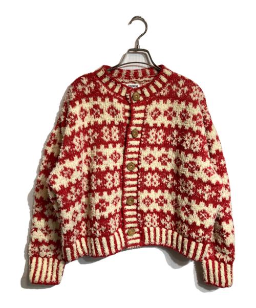 Coohem（コーヘン）Coohem (コーヘン) SCANDINAVIAN KNIT CARDIGAN レッド サイズ:Freeの古着・服飾アイテム