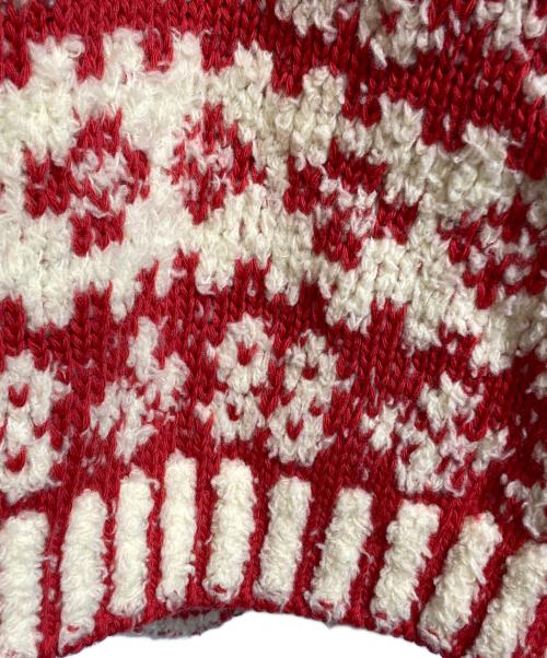 Coohem（コーヘン）Coohem (コーヘン) SCANDINAVIAN KNIT CARDIGAN レッド サイズ:Freeの古着・服飾アイテム