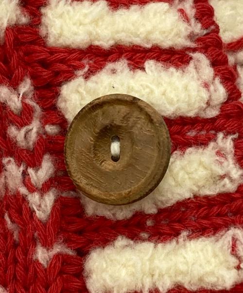 Coohem（コーヘン）Coohem (コーヘン) SCANDINAVIAN KNIT CARDIGAN レッド サイズ:Freeの古着・服飾アイテム