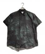 COMME des GARCONS SHIRTコムデギャルソンシャツ）の古着「ダイダイ暗染S/Sシャツ/Black Tie-Dye shirt」｜ブラック
