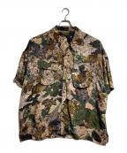 My Beautiful Landletマイビューティフルランドレット）の古着「LANDLET MBL ORIGINAL CAMO SHIRT/ランドレットMBLオリジナルカモシャツ」｜カーキ×ブラウン