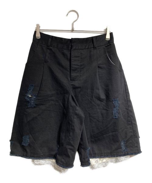 neith tokyo（ネイス）neith tokyo (ネイス) Twill Lingerie Half Pants/トゥウィル ランジェリー ハーフ パンツ ブラック サイズ:Freeの古着・服飾アイテム