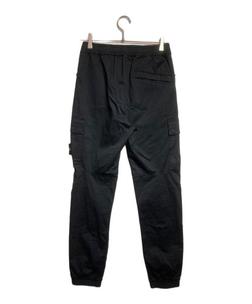 STONE ISLAND（ストーンアイランド）STONE ISLAND (ストーンアイランド) ガーメントダイ ストレッチ テーパード カーゴパンツ ブラック サイズ:28の古着・服飾アイテム