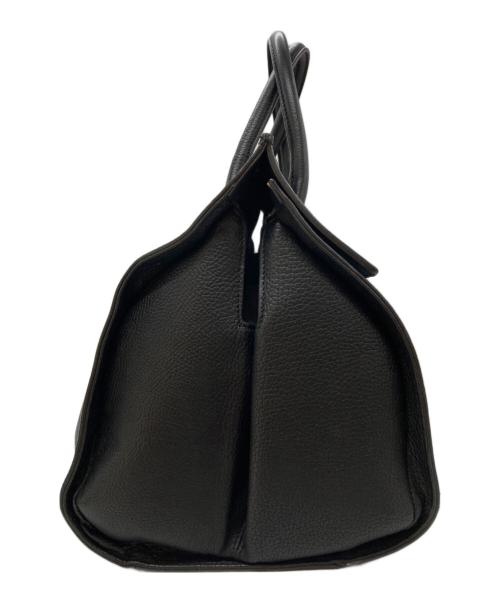 BALENCIAGA（バレンシアガ）BALENCIAGA (バレンシアガ) チューブラウンド レザーハンドバッグ ブラックの古着・服飾アイテム