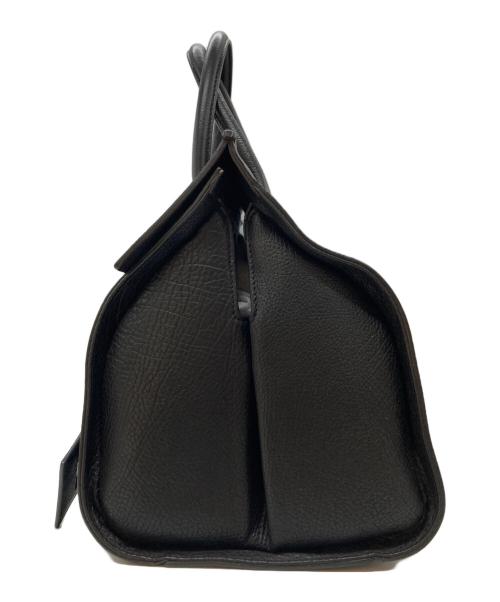 BALENCIAGA（バレンシアガ）BALENCIAGA (バレンシアガ) チューブラウンド レザーハンドバッグ ブラックの古着・服飾アイテム